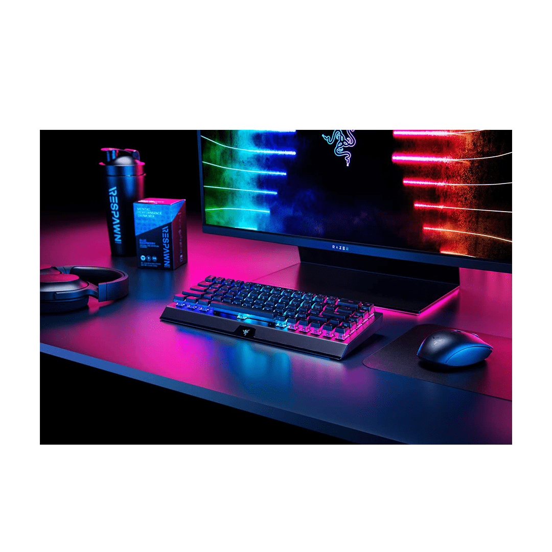 Razer Blackwidow V3 Mini Hyperspeed Green Switches - Phantom Pudding Edition - 65% Wireless Mechanical Gaming Keyboard in Qatar Razer Blackwidow V3 Mini Hyperspeed Green Switches - Phantom Pudding Edition - 65% Wireless Mechanical Gaming Keyboard in Qatar
